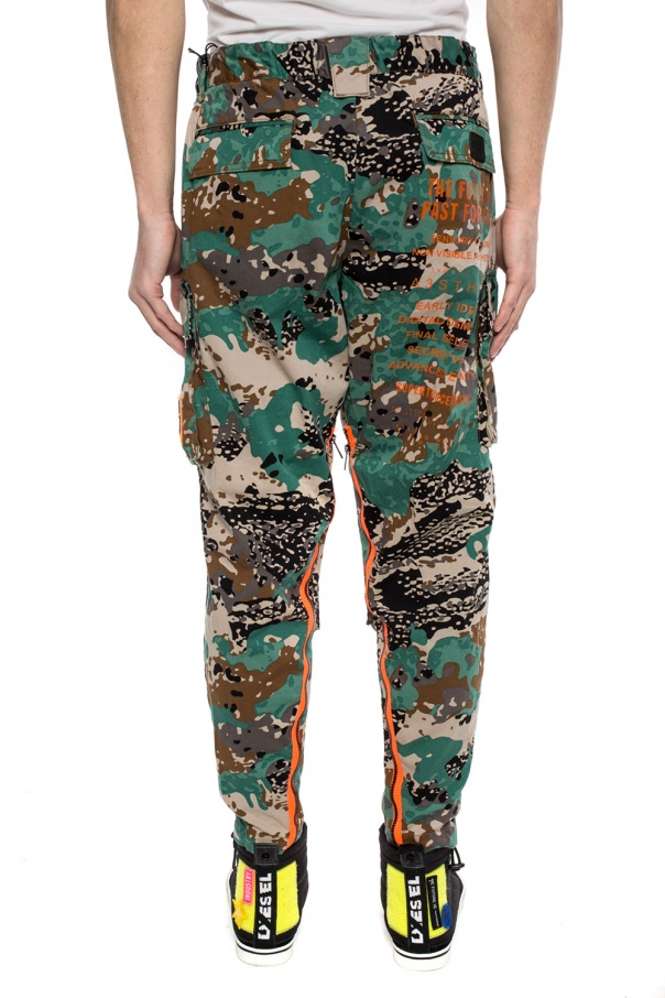 Patched camo store pants